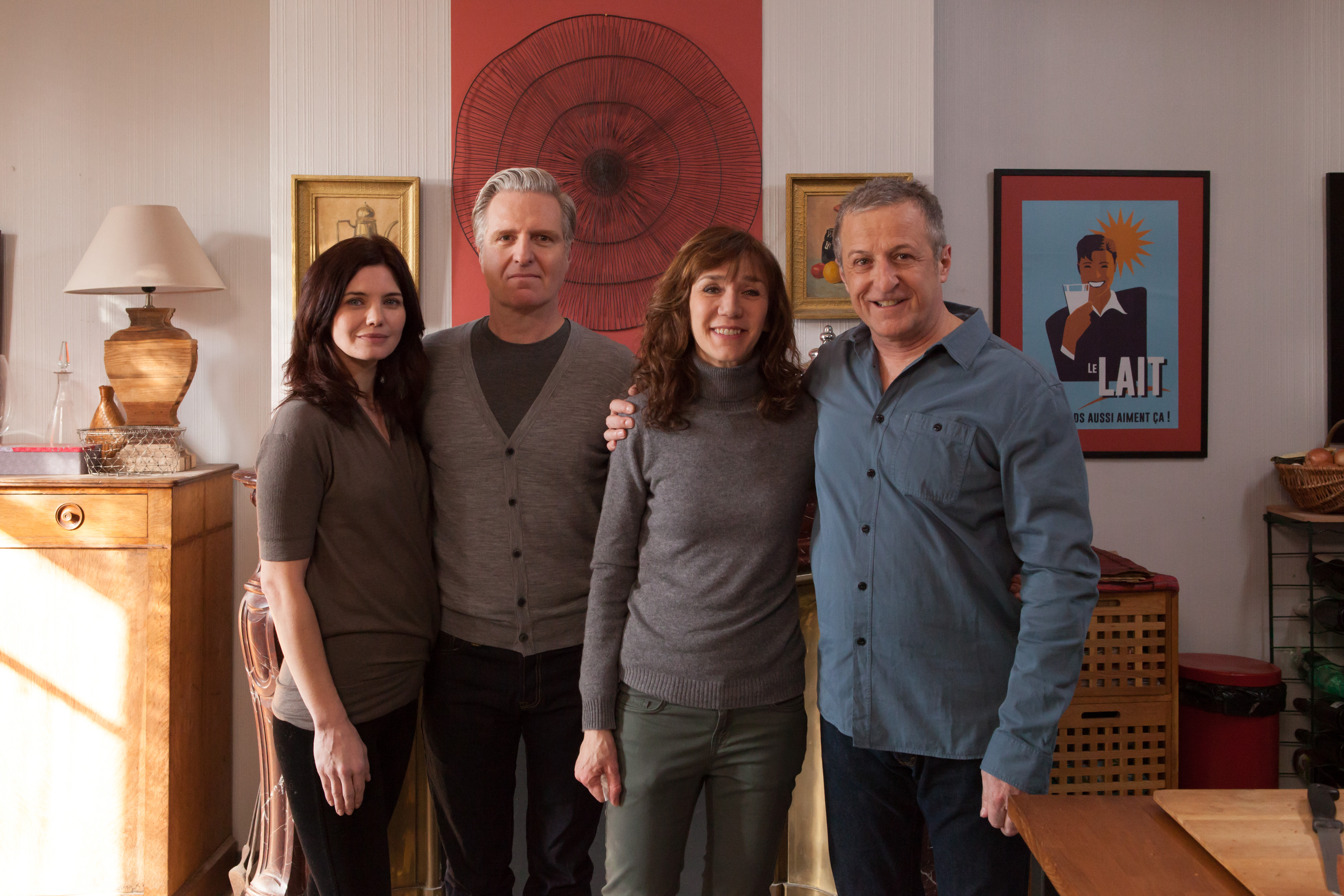 Delphine Chanéac (Pauline), Yvon Back (Manu), Virginie Lemoine (Marion) et Christian Charmetant (Daniel)