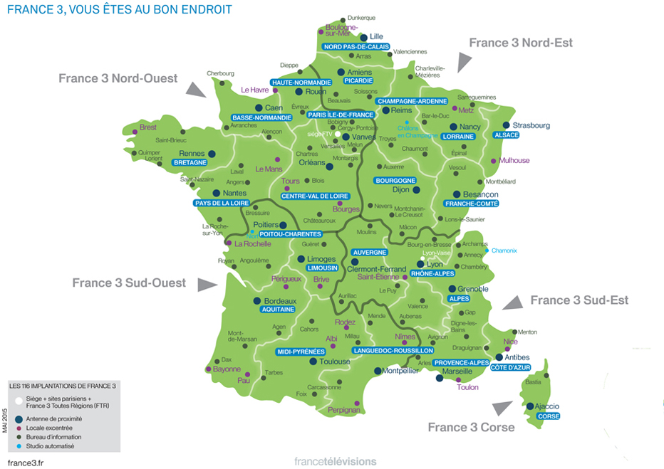 carte des implantations