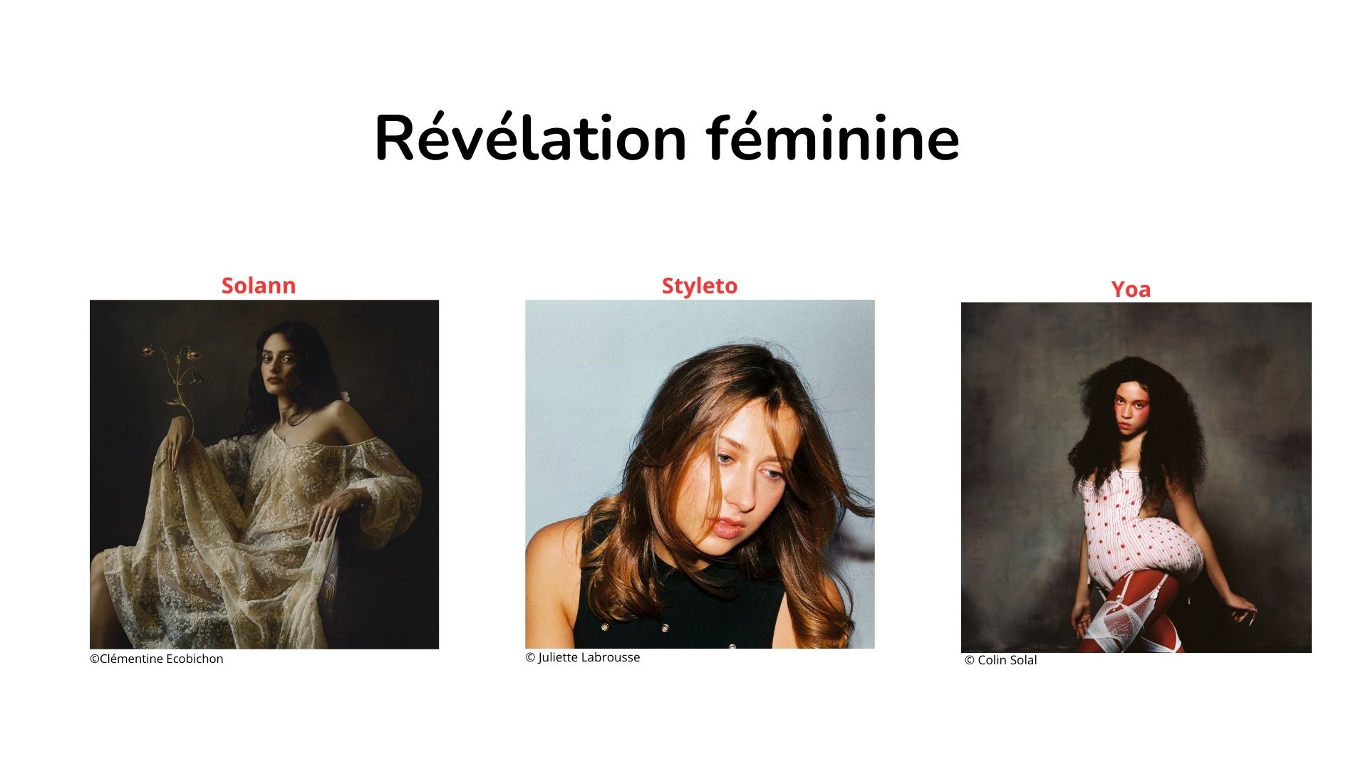 Révélation féminine