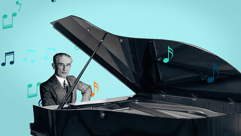 Image Ravel au piano