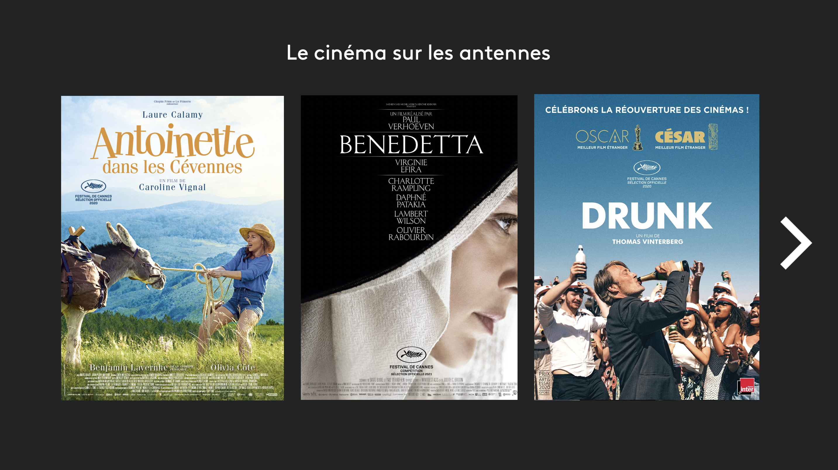 Le cinéma sur les antennes