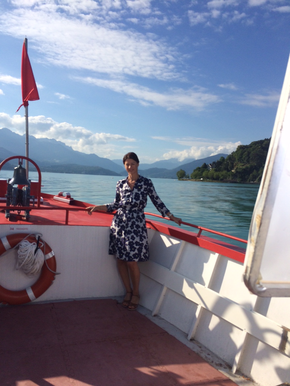 Garole Gaessler sur le lac d'Annecy