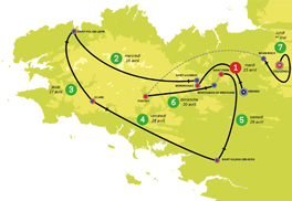 Carte parcours Tour de Bretagne Cycliste 2017