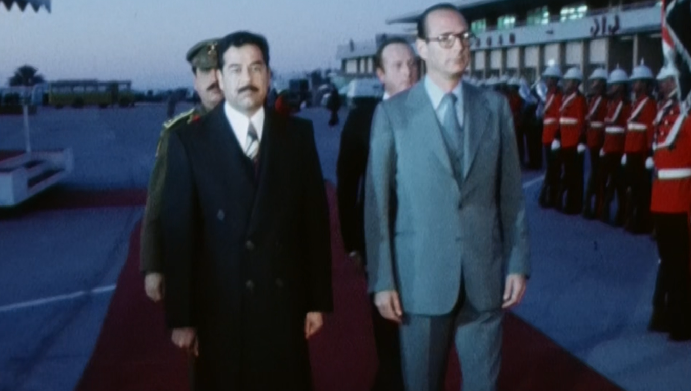 Jacques Chirax et Saddam Hussein