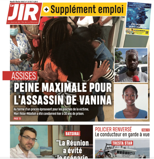 Couverture du Journal de La Réunion