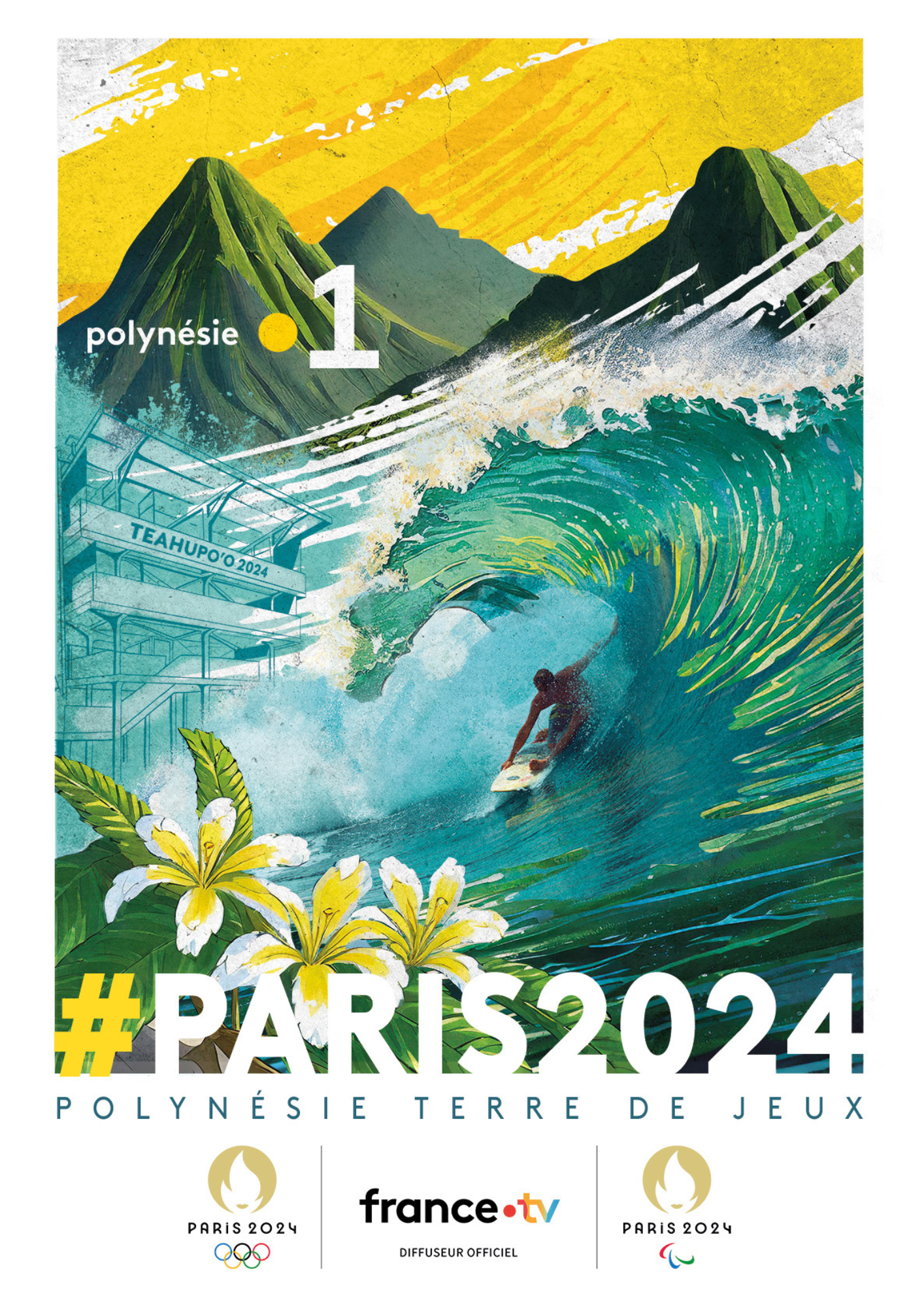 AFFICHE JO 2024 SURF 