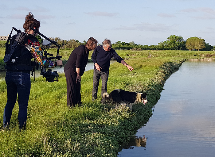 France et Jean-Pierre au bord du canal