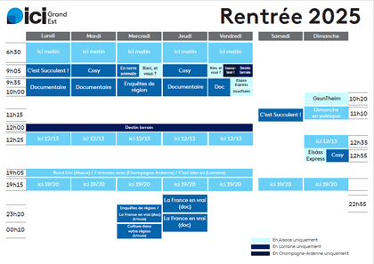 Grille de rentrée sept 2025