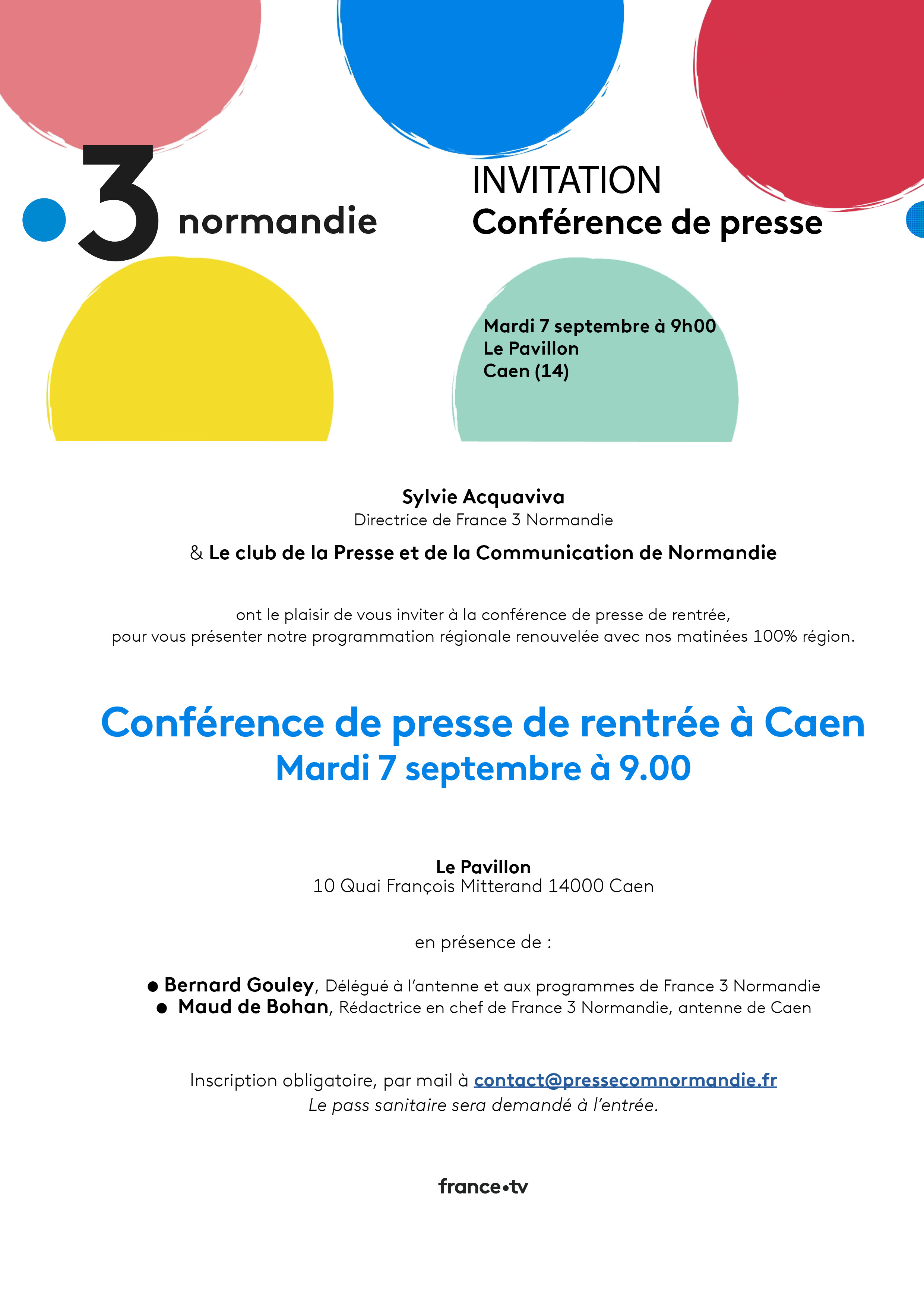 Invitation conférence de presse de rentrée