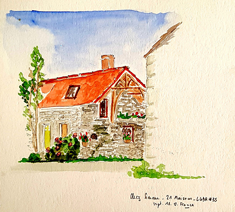 Aquarelle de la maison de Simone