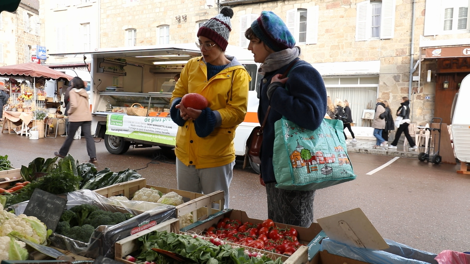 Sur le marché de Felletin 