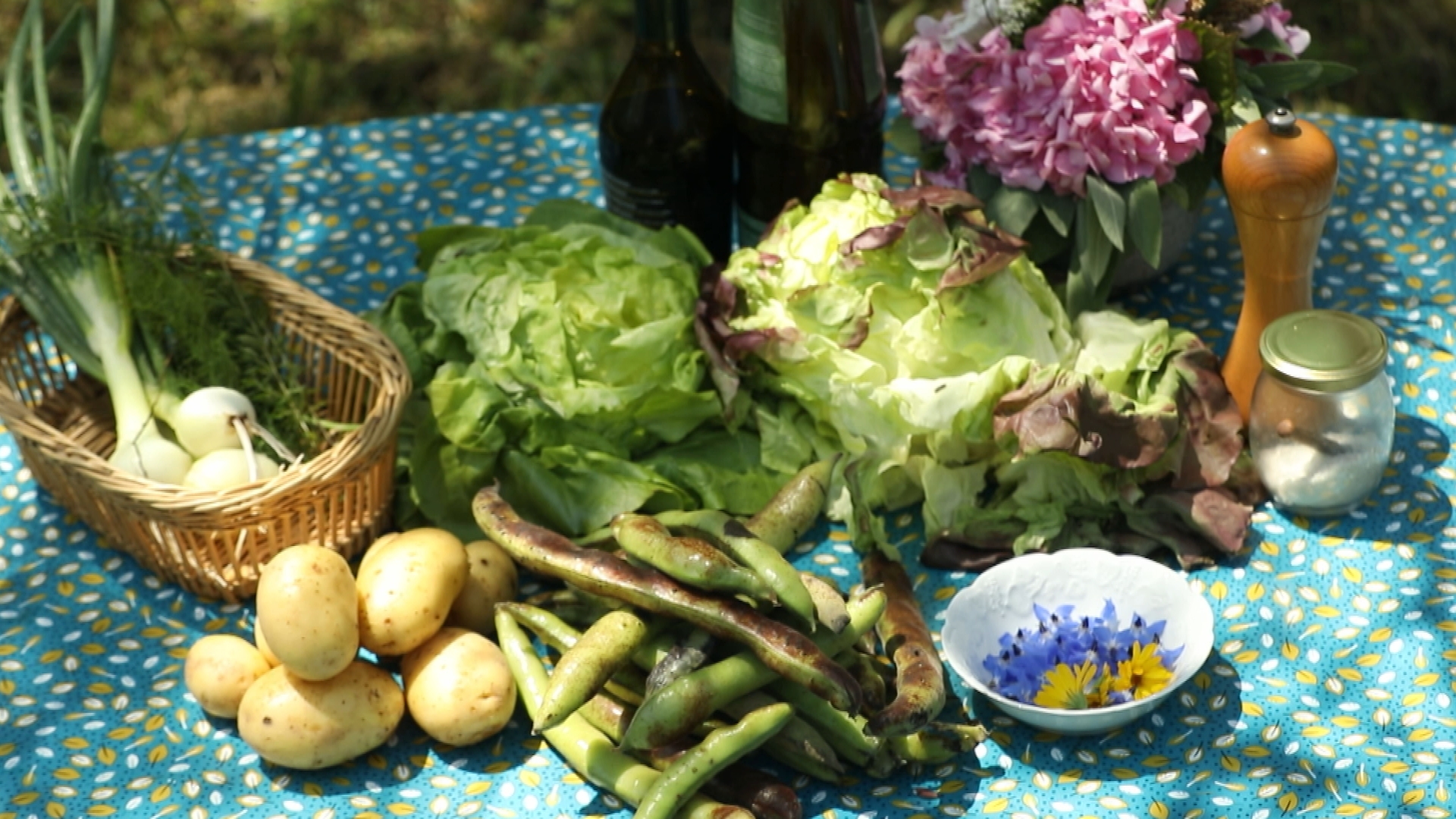 Les ingrédients de la salade 