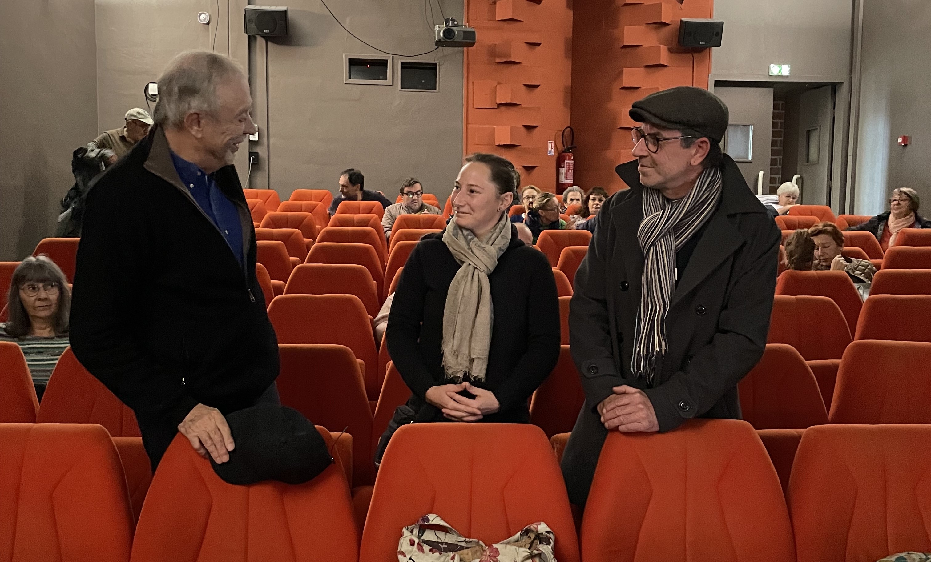 Michel Seydoux, Stéphanie et Romuald lors de la projection du documentaire