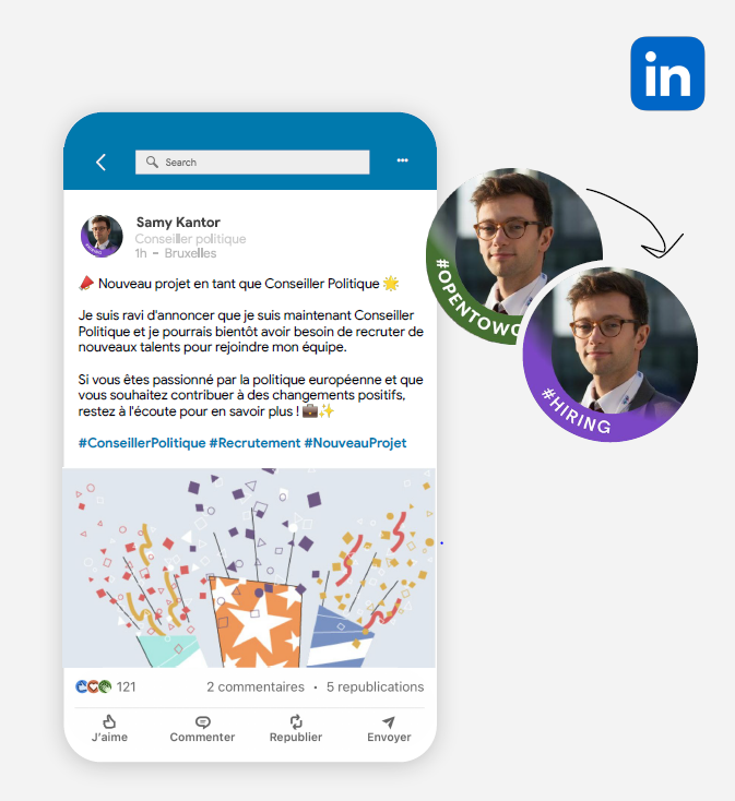 Illustration compte linkedin