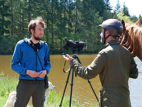 observation de la faune des étangs avec valentin