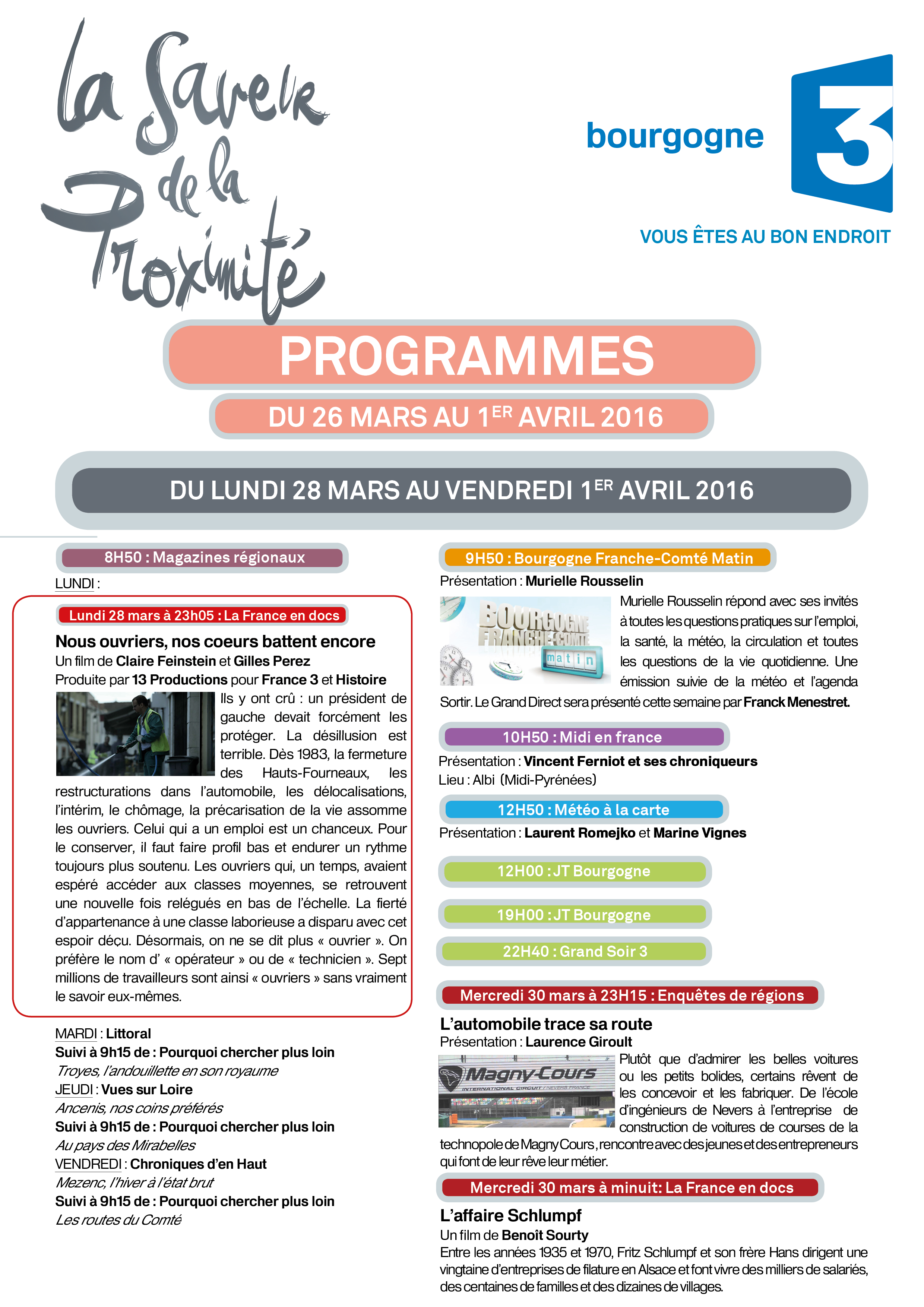 Grille des programmes