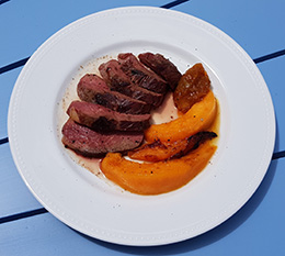 Magret de canard au chutney de melon