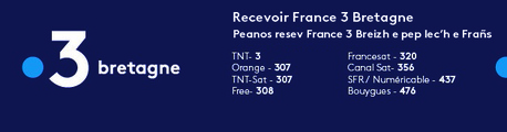 recevoir France 3 Bretagne_les canaux