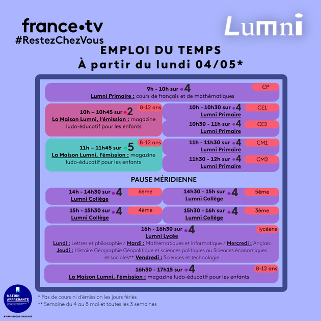 Emploi du temps