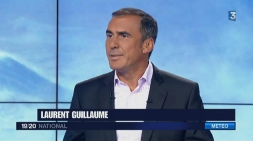 Laurent Guillaume présente la météo sur france 3