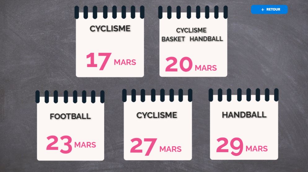 sports par date mars