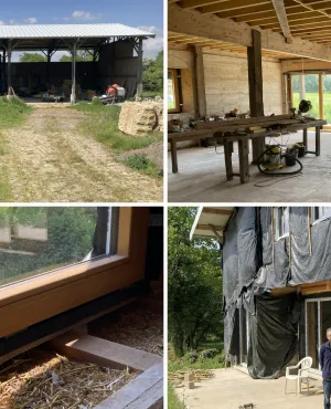 Hangar agricole transformé en maison bioclimatique