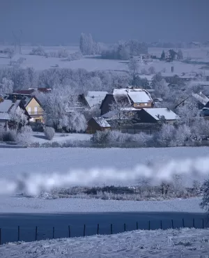 Requiem pour mon village  Le village de Liebsdorf sous la neige