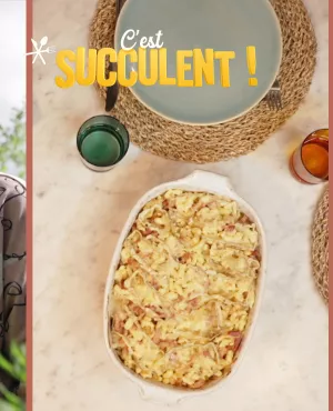 C'est Succulent ! Gratin de spaetzle à la tomme, avec Béatrice Riegel et Leïla Albert