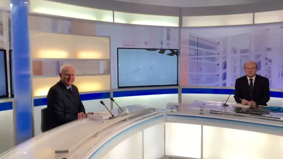 Franck Gilard Député (LR) de la 5e circonscription de l’Eure et Philippe Goudé sur le plateau de La Voix est Libre  samedi 20 février  Photo de Franck Gilard sur le plateau de La Voix est Libre  samedi 20 février 2016