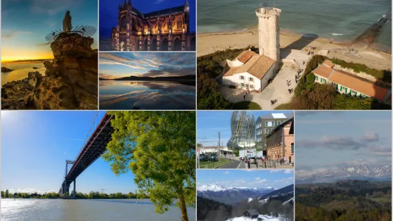 Montage photos paysages région Aquitaine LImousin Poitou-Charentes