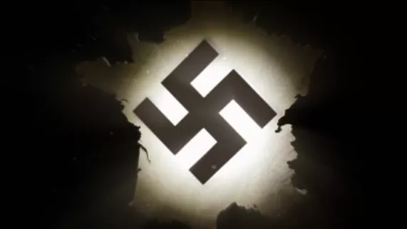 Carte de la France avec croix gamée