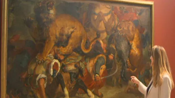 « La Chasse aux lions », d'Eugène Delacroix. © Eclectic Production  « La Chasse aux lions », de Delacroix / ENQUÊTE D'ART A BORDEAUX