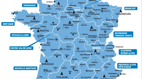 Carte des 116 implantations