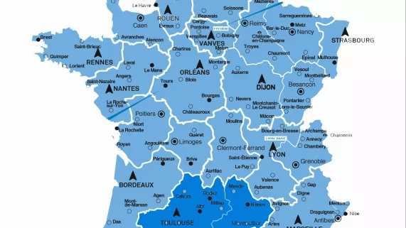 Carte de France Occitanie 2017