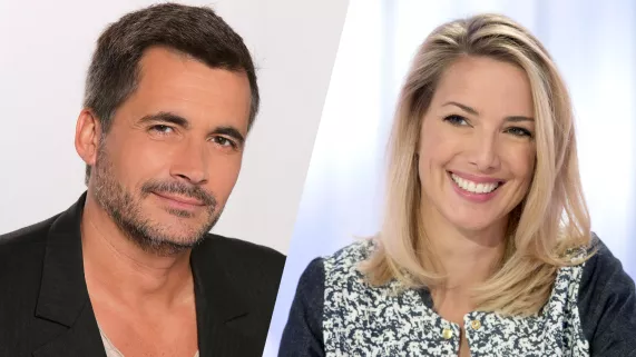 © Gilles Scarella - Nathalie Guyon / FTV Portrait d'Olivier Minne et de Sidonie Bonnec pour le nouveau jeu Tout le monde a son mot à dire