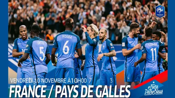 Fédération française de football- visuel modifié FOOT FRANCE PAYS DE GALLES