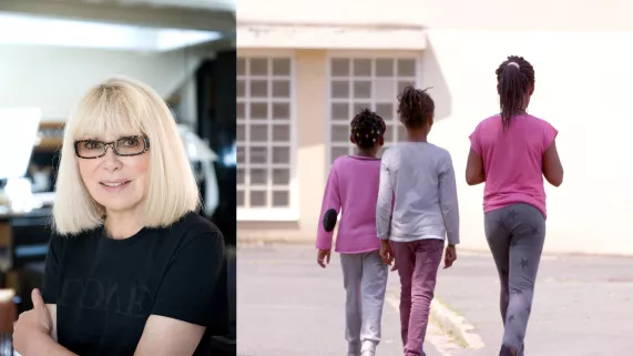 © Benjamin DECOIN - Prod Photo montage de Mireille Darc et de trois fillettes de dos