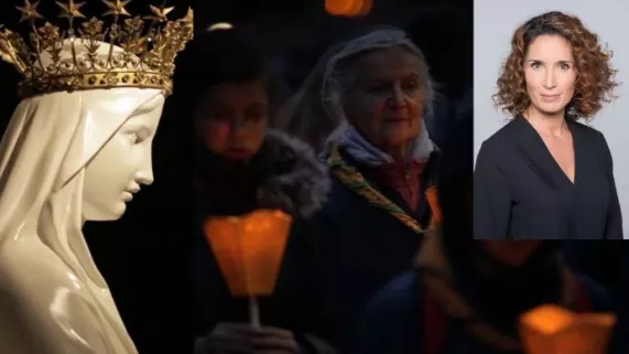 Marie-Sophie Lacarrau à Lourdes Marie-Sophie Lacarrau à Lourdes