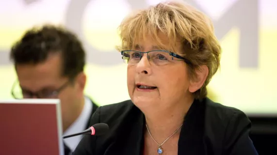 Marie-Guite Dufay, présidente PS de la région Bourgogne-Franche-Comté/©JCTardivon/MAXPPP Dimanche en politique avec Marie-Guite Dufay