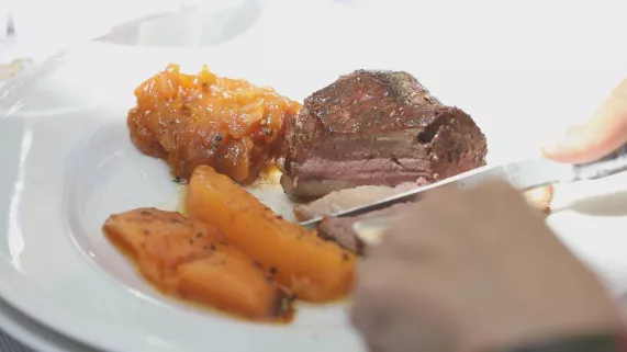 Magret de canard au chutney de melon  Magret de canard au chutney de melon
