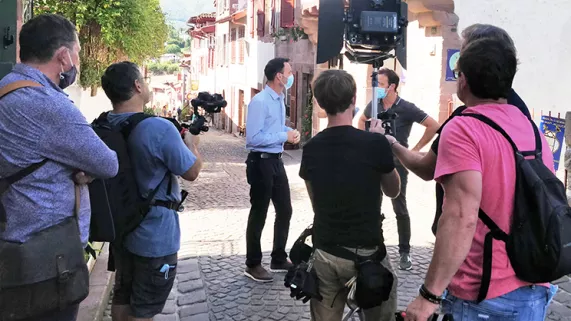 Vincent Dubroca en tournage au pays basque Vincent Dubroca en tournage au pays basque