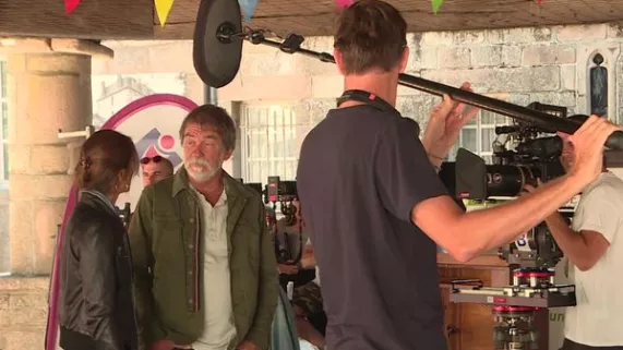 Olivier Marchal et Olivia bonamy sur le tournage de "Pour l'honneur"