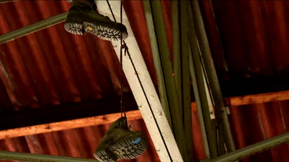 Bataville, un monde qui marche au pas - CREDIT Bo Travail !  Chaussures de Bataville suspendues