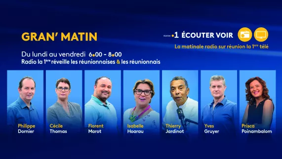 GRAN MATIN - LA MATINALE RADIO REUNION LA 1ERE Invité de la matinale : James Huet, le président départemental de la PEEP (la Fédération des Parents d'Elèves de l'Enseignement Public), Du Mardi 25 janvier 2022
