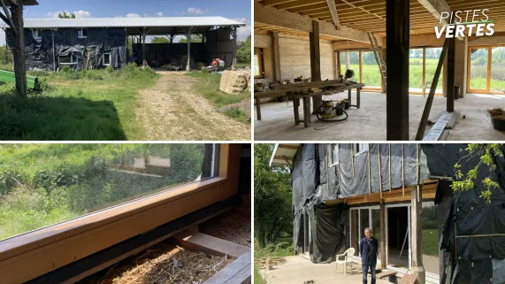 Hangar agricole transformé en maison bioclimatique