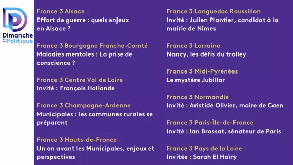 DEP régions 30 mars 2025