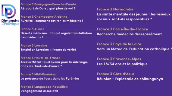 DEP régions 4 mai 2025