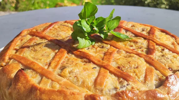 Tourte au cresson à Boé  Tourte au cresson à Boé