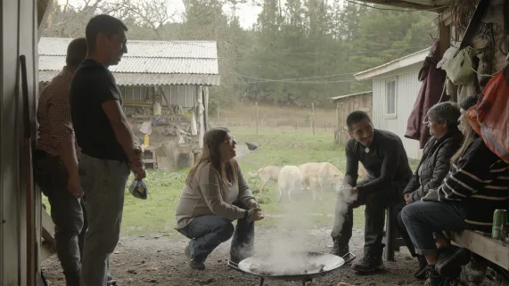 Juan avec sa famille mapuche