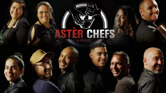ASTÈR CHEFS by Épicurien à Table Saison 3  Astèr Chefs by Épicurien à Table est de retour sur Réunion la 1ère pour une 3ème saison !  Votre rendez-vous culinaire quotidien fait peau neuve et vous propose de suivre à tour de rôle des duos de Chefs Péi.